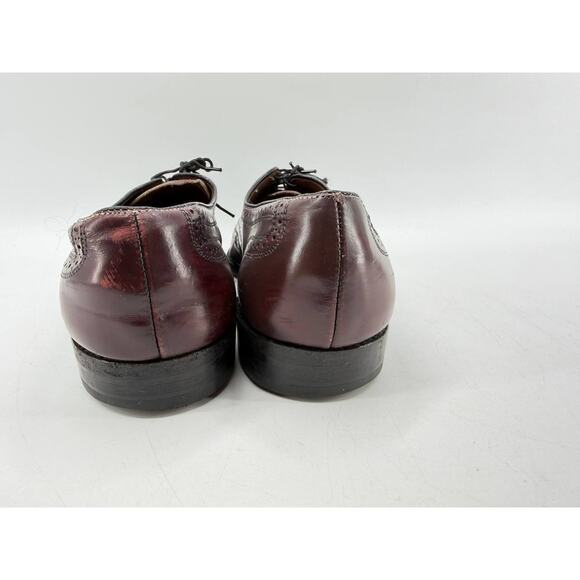Allen Edmonds Men\'s Burgundy Leather Wingtip Brogue Oxford Dress Shoes 11 D USA main image 8